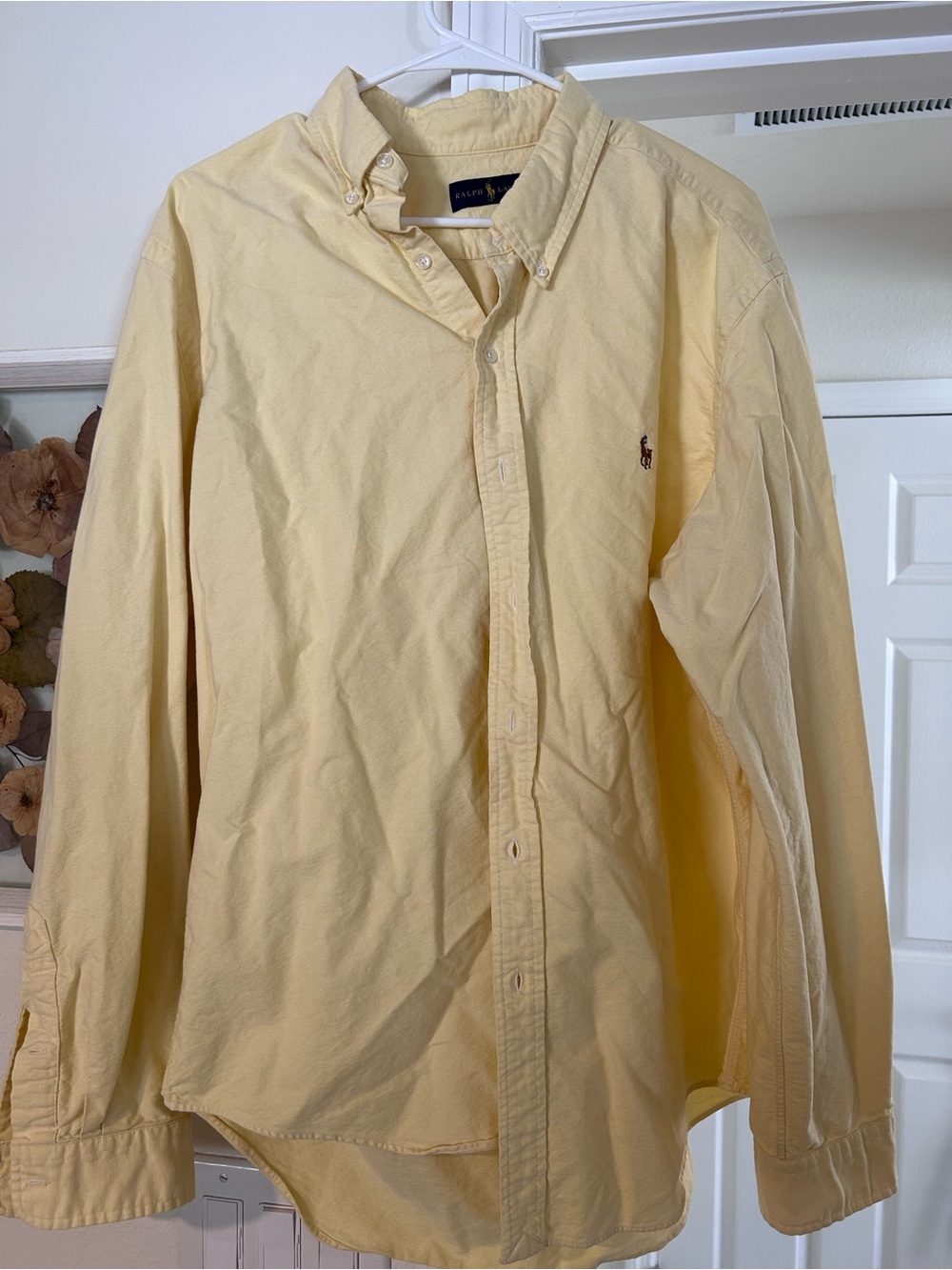Ralph Lauren Yellow Button-Down Dress Shirt